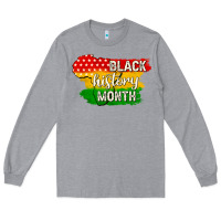 Heather Grey black history month Long Sleeve Tee - texasbilliewilder