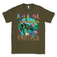 Army Green just a girl who loves turtles Classic Tee - texasbilliewilder