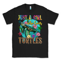 Black just a girl who loves turtles Classic Tee - texasbilliewilder