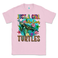 Bubblegum Pink just a girl who loves turtles Classic Tee - texasbilliewilder