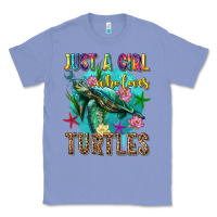 Colony Blue just a girl who loves turtles Classic Tee - texasbilliewilder