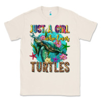 Natural just a girl who loves turtles Classic Tee - texasbilliewilder