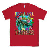 Red just a girl who loves turtles Classic Tee - texasbilliewilder