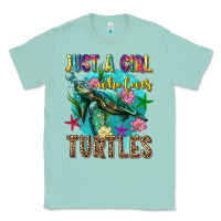 Seafoam just a girl who loves turtles Classic Tee - texasbilliewilder