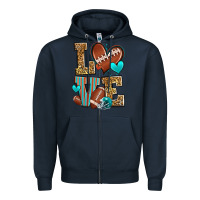 Navy love american football Zipper Hoodie - Zillion Design Studio