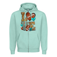 Seafoam love american football Zipper Hoodie - Zillion Design Studio