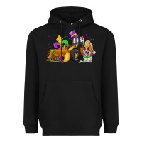 Black mardi gras gnome bulldozer Heavyweight Hoodie - JahusDesignShop