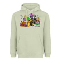 Matcha mardi gras gnome bulldozer Heavyweight Hoodie - JahusDesignShop