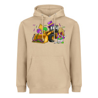 Mushroom mardi gras gnome bulldozer Heavyweight Hoodie - JahusDesignShop