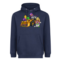 Navy mardi gras gnome bulldozer Heavyweight Hoodie - JahusDesignShop
