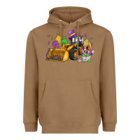 Toasted Coconut mardi gras gnome bulldozer Heavyweight Hoodie - JahusDesignShop