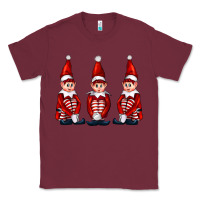 Burgundy Christmas Elfs Classic Tee - FaDigitalArtStudio