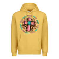 Antique Gold love myself cross Premium Hoodie - MaliasSmallBusiness