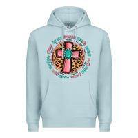 Blue Mist love myself cross Premium Hoodie - MaliasSmallBusiness