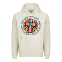 Oatmeal Heather love myself cross Premium Hoodie - MaliasSmallBusiness