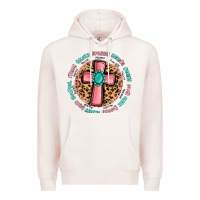 Pale Pink love myself cross Premium Hoodie - MaliasSmallBusiness