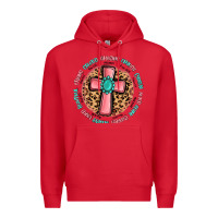 Red love myself cross Premium Hoodie - MaliasSmallBusiness