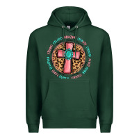Sports Green love myself cross Premium Hoodie - MaliasSmallBusiness