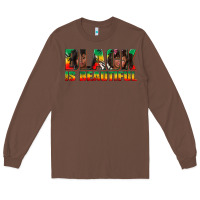 Chestnut black is beautiful juneteenth Long Sleeve Tee - texasbilliewilder