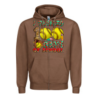 Chestnut i tackled 100 days of school softball Zipper Hoodie - Zillion Design Studio