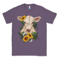 Lavender charolais calf with sunflowers Classic Tee - RanaPortraitStore