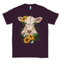 Plum charolais calf with sunflowers Classic Tee - RanaPortraitStore