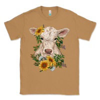 Toasted Coconut charolais calf with sunflowers Classic Tee - RanaPortraitStore