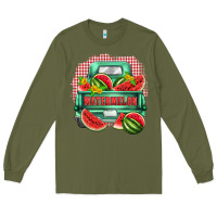 Army Green watermelon truck Long Sleeve Tee - Zillion Design Studio