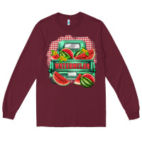 Burgundy watermelon truck Long Sleeve Tee - Zillion Design Studio