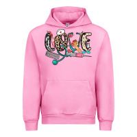 Fuchsia Pink love nurse Urban Hoodie - NancyCooperArtShop