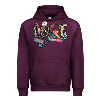 Mauve Wine love nurse Urban Hoodie - NancyCooperArtShop