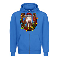 True Royal christmas horseshoe with hereford cow Zipper Hoodie - RanaPortraitStore