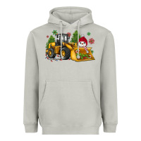 Moon Dust christmas bulldozer snowman Heavyweight Hoodie - JahusDesignShop