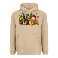 Mushroom christmas bulldozer snowman Heavyweight Hoodie - JahusDesignShop