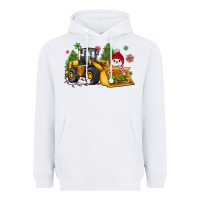 White christmas bulldozer snowman Heavyweight Hoodie - JahusDesignShop