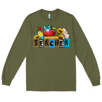 Army Green teacher Long Sleeve Tee - Zillion Design Studio