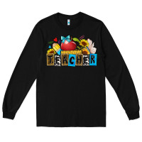 Black teacher Long Sleeve Tee - Zillion Design Studio