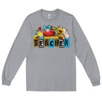 Heather Grey teacher Long Sleeve Tee - Zillion Design Studio