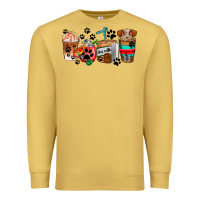 Antique Gold dogs coffee cups Premium Sweatshirt - AdoDesignShop