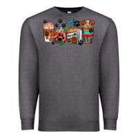 Charcoal Heather dogs coffee cups Premium Sweatshirt - AdoDesignShop
