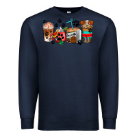 Navy dogs coffee cups Premium Sweatshirt - AdoDesignShop