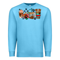 Ocean Blue dogs coffee cups Premium Sweatshirt - AdoDesignShop