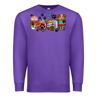 Purple dogs coffee cups Premium Sweatshirt - AdoDesignShop