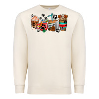 Sandshell dogs coffee cups Premium Sweatshirt - AdoDesignShop