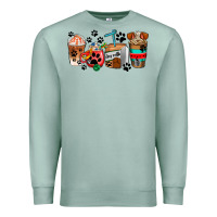 Seafoam dogs coffee cups Premium Sweatshirt - AdoDesignShop