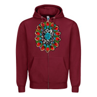 Burgundy christmas gemstone Zipper Hoodie - RanaPortraitStore