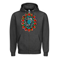 Charcoal Heather christmas gemstone Zipper Hoodie - RanaPortraitStore