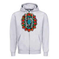 Heather Grey christmas gemstone Zipper Hoodie - RanaPortraitStore