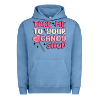Pigment Pebble Blue take me to your candy shop Urban Hoodie - MaliasSmallBusiness
