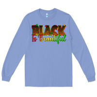 Colony Blue black is beautiful juneteenth Long Sleeve Tee - texasbilliewilder
